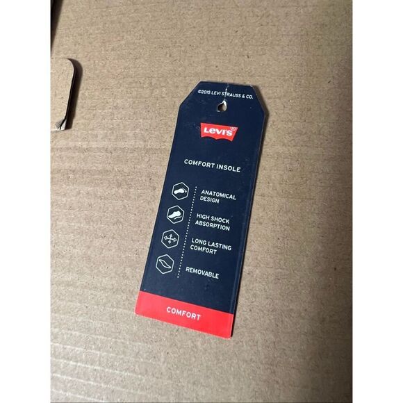 NWT LEVI’S Men’s Sneakers Shoes 10.5 Brown Tan Turner Tumbled Wax Comfort Insole - Picture 15 of 15